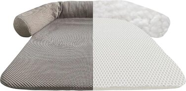 Килимок для собак Johnear: м'яке ліжко-подушка для захисту дивану, великий, середній, маленький, 110x105x15 см, бежевий