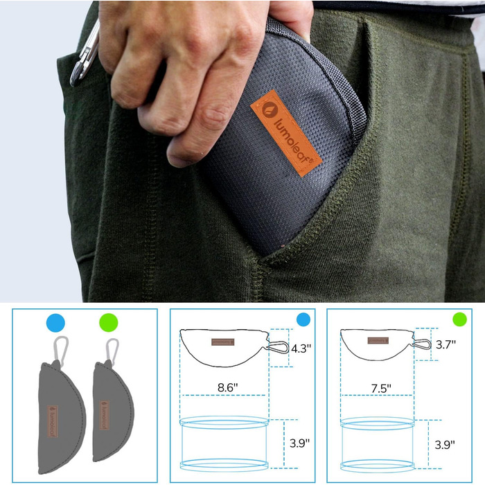 Набір мисок для собак LumoLeaf: 2 шт. (2L + 2.4L) - складані, для подорожей