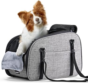 Автокрісло для собак Petzauber – зручне та безпечне автокрісло для маленьких та середніх собак, сірого кольору