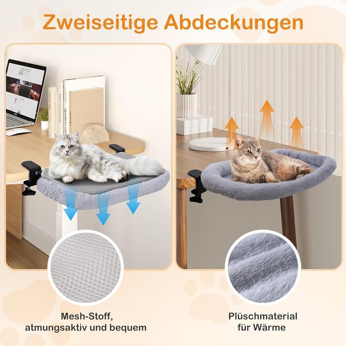 Підвісне ліжко для котів Trhillsbrad, 90° складна конструкція, 59x38 см, до 11 кг