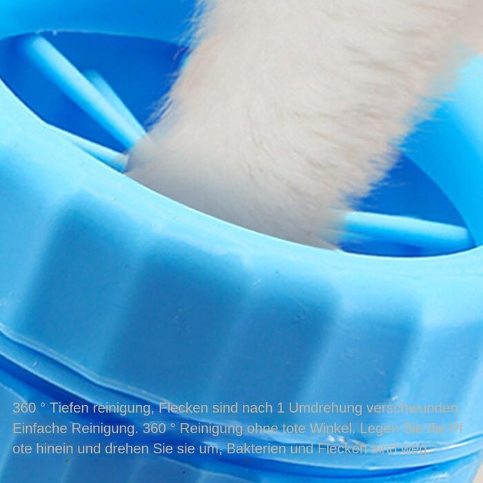 Автоматична машина для миття лап тварин | USB-зарядка | Для собак та котів (Blue)