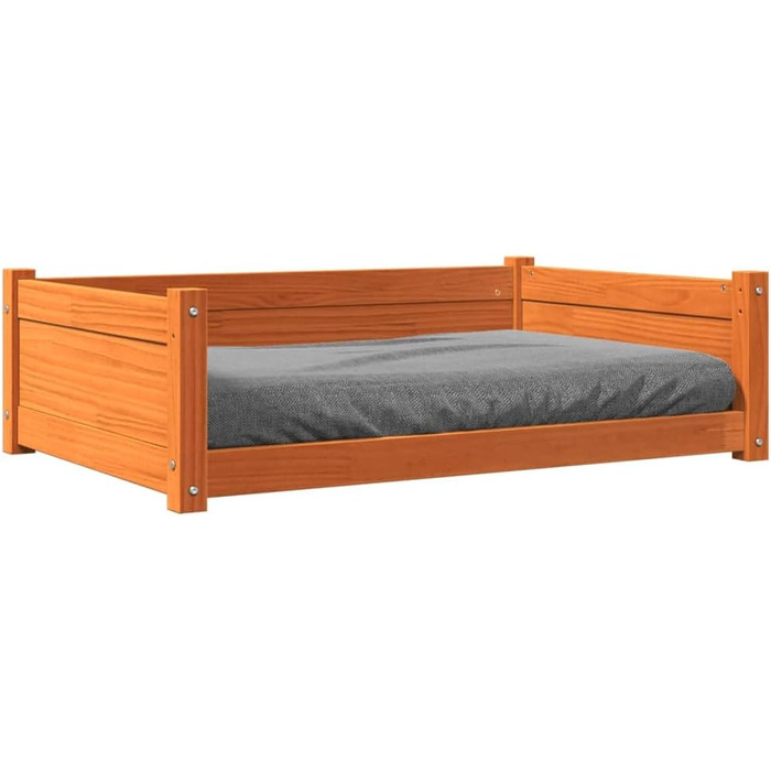 Крісло-ліжко для собак, біле, 75,5x55,5x28 см, масив дерева, сосна, корзина для собак, собаче ліжко