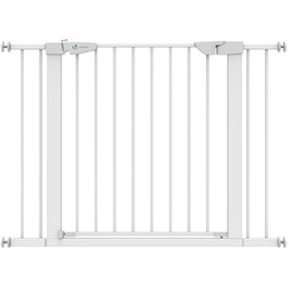 Захист для сходів Vounot без свердління, 75-108 см, для дітей, собак та котів, автоматичне закриття, магнітний замок, 90° фіксація, білий (2x подовжувач)