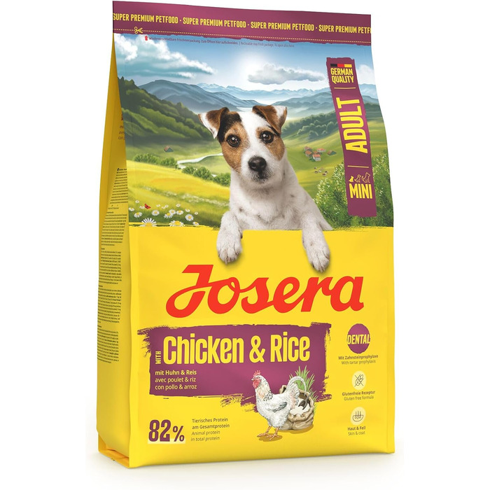 Сухий корм для малих собак Josera Mini Huhn & Reis (Курка та Рис), дорослі собаки, 10 кг