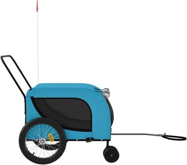 Причіп для велосипеда для собак, блакитний та чорний, Oxford-Gewebe & Eisen, LH3049