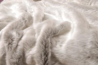 Плед з штучного хутра для собак, сріблястий лис, 60x90 см