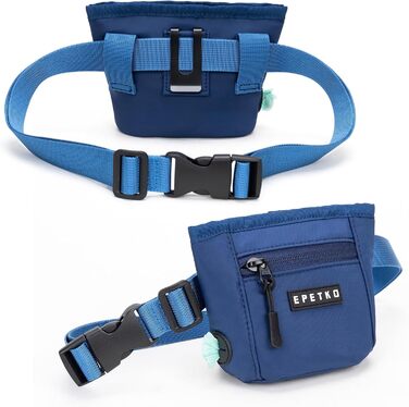 Сумка для ласощів для собак з міцним магнітним закриттям, для тренувань, з дозатором кульок, глибокий синій колір