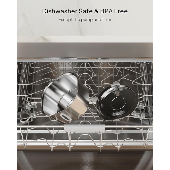 Автоматичний фонтанчик для котів та собак PEKTACO з нержавіючої сталі, 3.2L, з індикатором рівня води, тихий, з фільтром V01+1