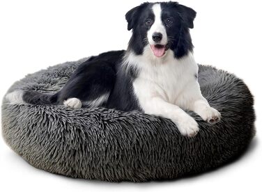 CALIYO Крісло-гніздо для собак та котів, середнього розміру, 70 см, темно-сірий. М'яке, зручне, миється, придатне для сушки.