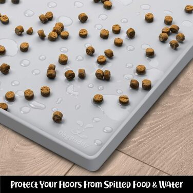 Підкладка під миску для собак DogBuddy, водовідштовхувальна, силіконова, з високими бортиками (48 x 30,5 см)