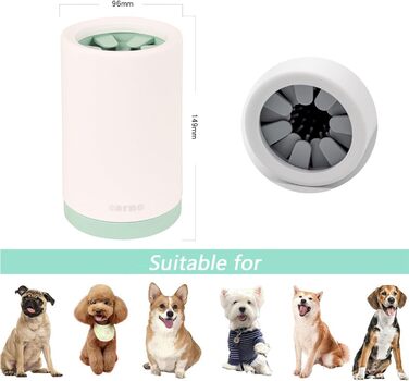 Очисник лап для собак, силіконовий, портативний. Видаляє бруд та сміття з лап собаки з рушником. Зелений колір