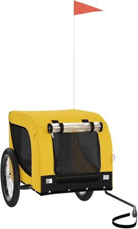 Ферштрайт Причіп для велосипеда, переноска для собак, вантажний причіп, 45 кг, Oxford-Gewebe, 136 x 69 x 73.5 см, жовтий