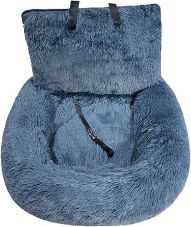 Автокрісло для собак: зручне та безпечне ліжко-крісло для автомобіля. Зручне, м'яке автоліжко для собак, відкидне, тепле, сірого кольору.