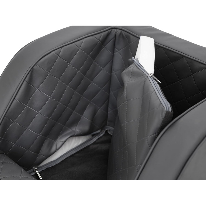 Автомобільний лежак для собак, переноска для собак, лежанка для собак, переноски для собак, заднє сидіння, ковдра для собак, корзина для собак, лежанка для котів, для маленьких собак (46x46x31 см), штучна шкіра (графіт)