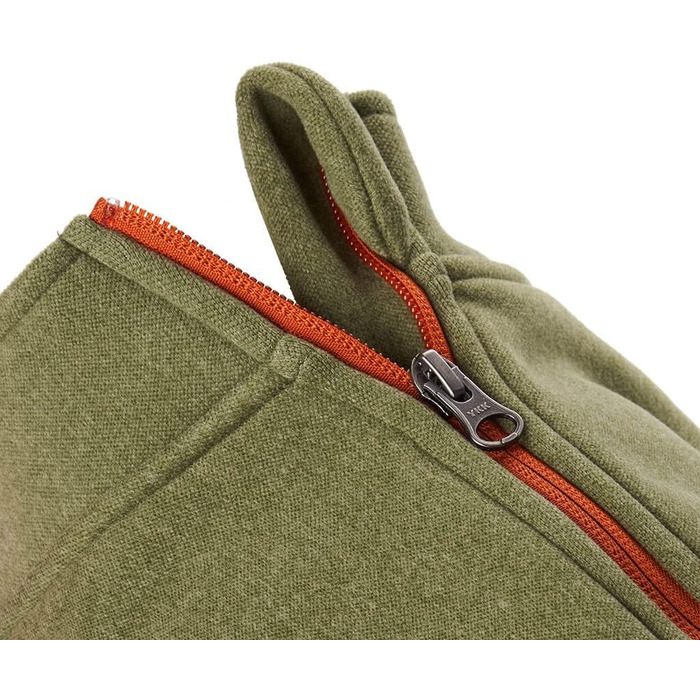 Зимовий собачий пуловер Gooby з мікрофлесу з блискавкою, теплий, двошаровий, м'який, для маленьких та середніх собак, зелений, розмір Medium (обхват грудей ~44 см)