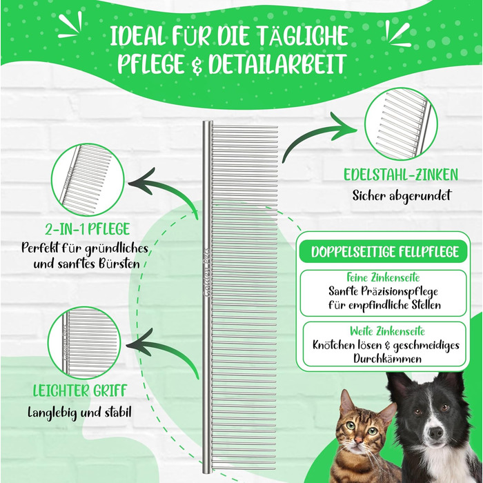 Зубна щітка для собак та котів з захисними нопочками - видаляє підшерсток, ковтуни та вузли. Ідеальна для догляду за довгошерстих собак, таких як кокапу, пудель. Розмір S, професійний гребінь L