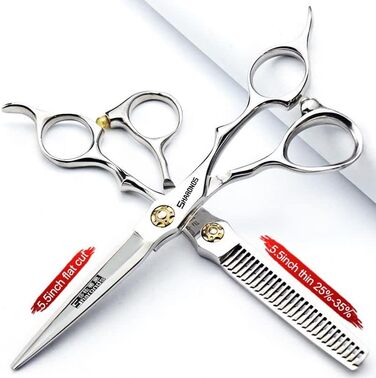 Професійні ножиці для грумінгу собак та котів Fellschere 6/6.5/7,5 Zoll (2 шт. по 6 дюймів та 2 шт. по 5,5 дюймів) з нержавіючої сталі