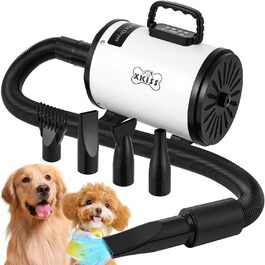 XKISS Професійний набір для грумінгу собак 2800W: машинка для стрижки, фен та пилосос для шерсті
