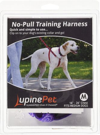 Шлейка для собак LupinePet Originals, не тягне, 3/10,2 см, регулюється 40,6–66 см, для малих і середніх порід