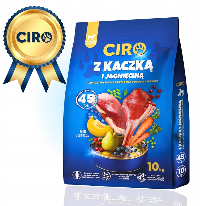 Сухий корм для собак Ciro з качкою та ягнятиною, 10 кг