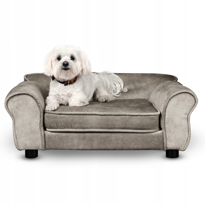 Диван для собак та котів LUCY, бежевий — м'яка оббивка з велюру
