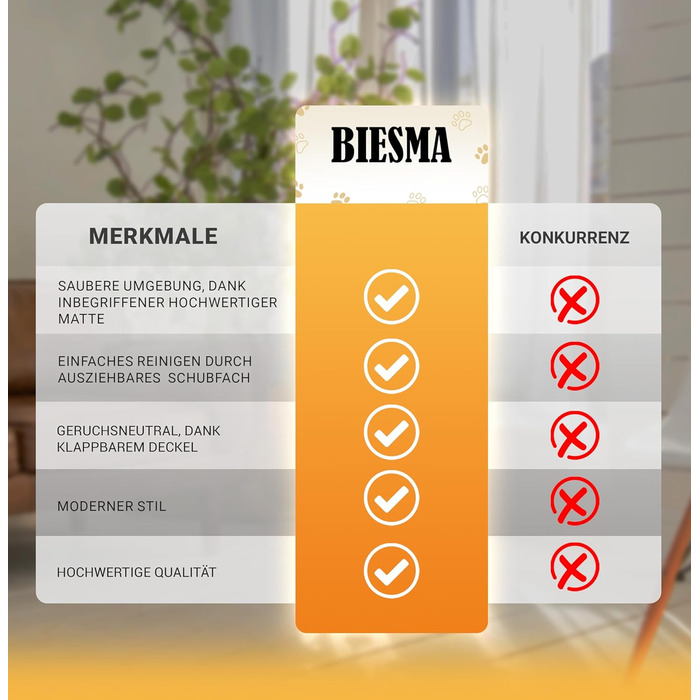 Туалет для котів BIESMA XXL з килимком, совком, висувним лотком і кришкою, для котів до 15 кг