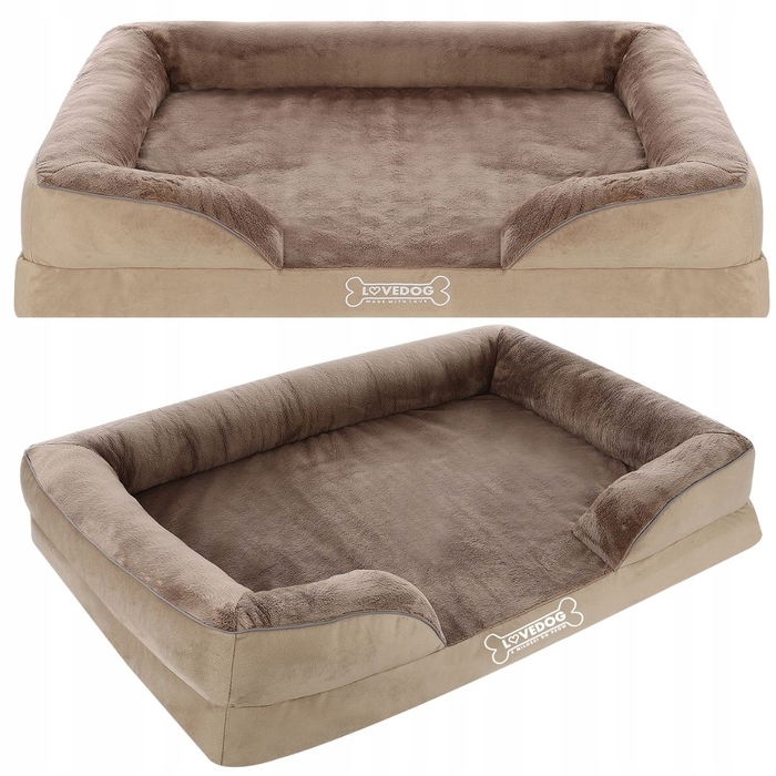 Ортопедичне ліжко для собак Lovedog, багатоколірне, 70 см x 55 см