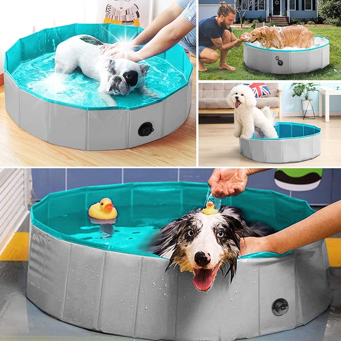 Складаний садовий басейн-манеж для собак, тварин та дітей XXL 160x30 см для купання