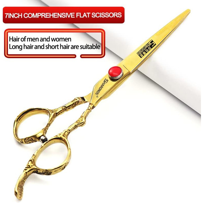 Професійні ножиці для перукарів 7 дюймів з візерунком троянд, перукарські інструменти, набір японських ножиць з нержавіючої сталі