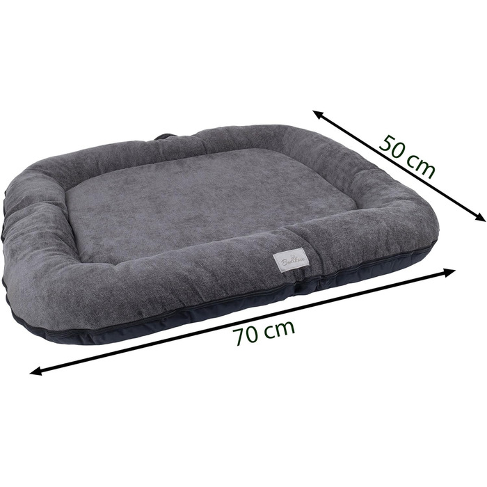 Водонепроникне лежанка для собак, лежанка-матрац з Codura, сіра, розмір S (70 x 50 см) | Для дому та вулиці, маленькі породи