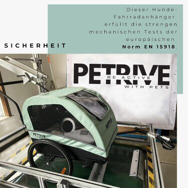 Причіп для велосипеда для собак до 40 кг, будівельник Active ONE 2в1, причіп для собак з підвіскою, світло-зелений