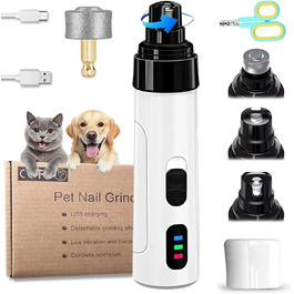 Триммер для собак Orthopfote: безпечний та тихий інструмент для підстригання кігтів з набором змінних насадок