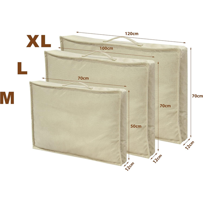 Килимок для собак Sesto Senso Premium, прямокутний, 100x70 см, Memory Foam, знімний чохол, сірий мишачий (M, Model 1 - Ecru - Elfenbein)