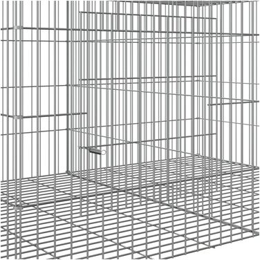 Клітка для кроликів vidaXL, 3 панелі, 217x79x54 см, оцинковане залізо, вольєр для домашніх тварин