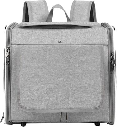 Клітка-кошик для собак Dpofirs, розширювана, легка, водонепроникна, для маленьких собак з 4 сітковими вікнами, для їзди на велосипеді, для серферів, з кріпленням на кермо, для легкого встановлення, підходить для сірого кольору