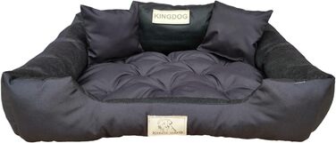Ляжка для собак та котів KingDog з двома подушками: зручна, водонепроникна, XXL (130x105 см)