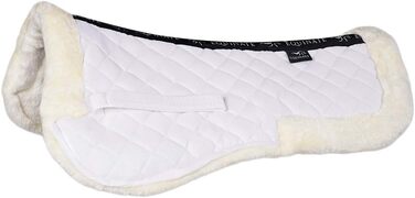 Сідло Equinate Sidney з м'якою підкладкою та синтетичним овчиною для коней та поні (M, білий)