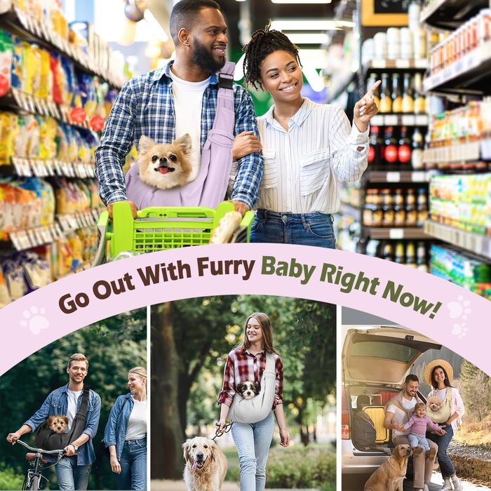 Pawaboo переносна сумка для собак і котів, для подорожей та прогулянок, до 5.4 кг, квітковий принт + чорний (світло-фіолетовий)