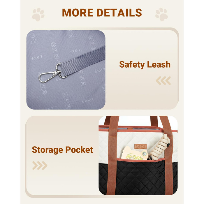 Транспортна сумка для собак та котів до 5 кг, чорно-бежева