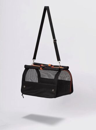 Переносна сумка для котів та маленьких собак BRAVE PAWS – схвалена авіакомпаніями, дихаюча та складна – ідеальна для подорожей (Чорний)