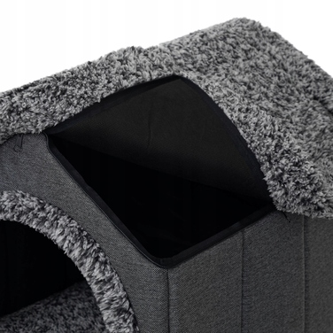 Тепла будка для собаки з хутряним підстилкою та подушкою, середній розмір R3 46x52 см