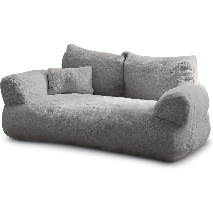 Кішка Софа Simba для котів та собак сірого кольору | З міні-подушкою | 70x48 см | Ліжко для котів та маленьких собак | М'яке, з достатньою підкладкою | Знімний чохол