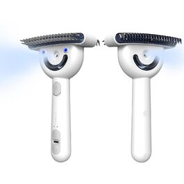 Двостороння щітка для підшерстка та парова щітка для собак та котів з 2 рівнями розпилення, широка розпушувальна щітка для довгошерстих тварин з ковтунами, інструмент для догляду та масажу