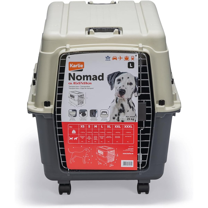 Транспортна переноска для котів Karlie Nomad L (81x56x59 см), фронтальний завантаження