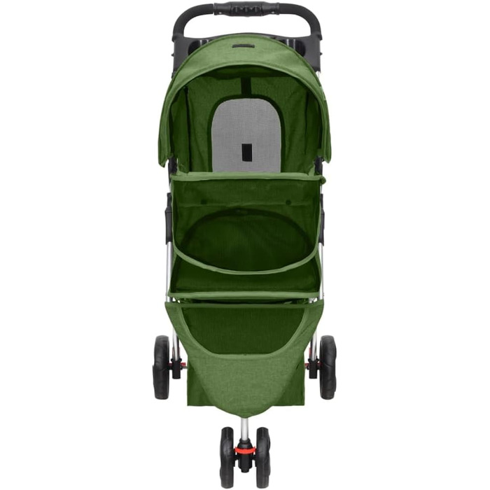 Складаний візок для собак vidaXL 80x46x98 см, оксфорд, зелений