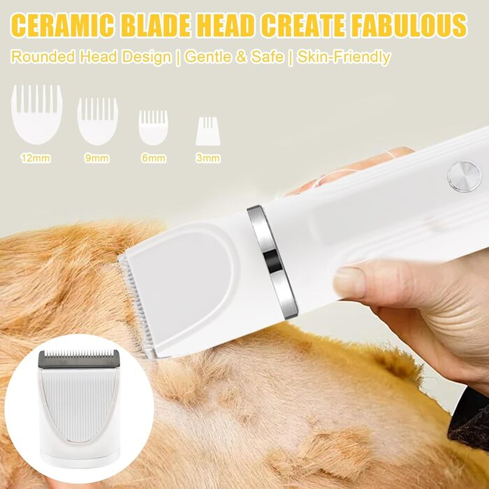 Набір для догляду за тваринами 4-в-1: машинка для стрижки собак та котів, триммер для лап, точилка для кігтів, машинка для стрижки шерсті | USB-C | для тіла, лап, очей, вух
