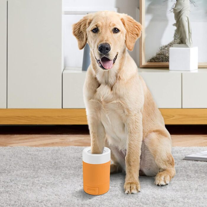 Очищувач лап для собак MENDUNER: для маленьких, середніх та великих порід (сірий, помаранчевий)