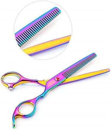 Професійна ножиця для грумінгу собак, вигнута та пряма, набір ножиць для догляду за собаками, 7 дюймів