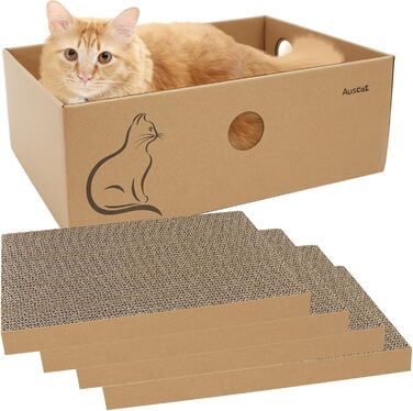 Котячий когтетоп AUSCAT L-подібний з іграшками, 69 см, 4 шт.