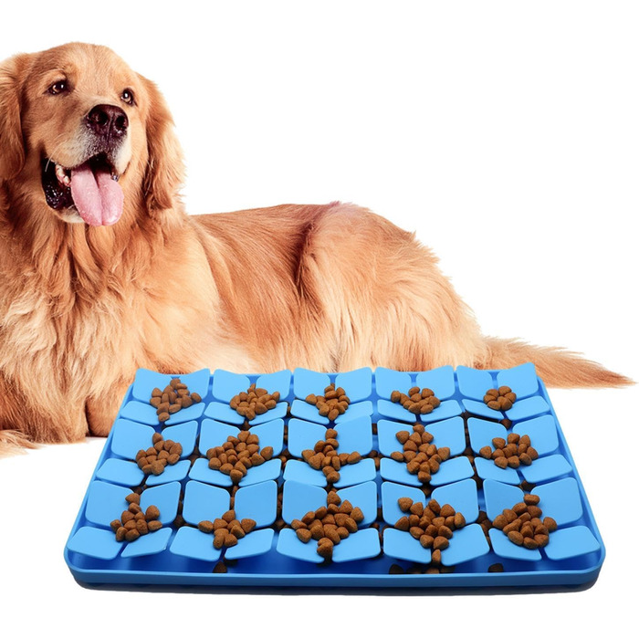 Килимок для собак Katzenschlamm з силікону з присосками, лінза для собак, зменшує нудьгу, для ласощів та корму, фіолетовий (синій)